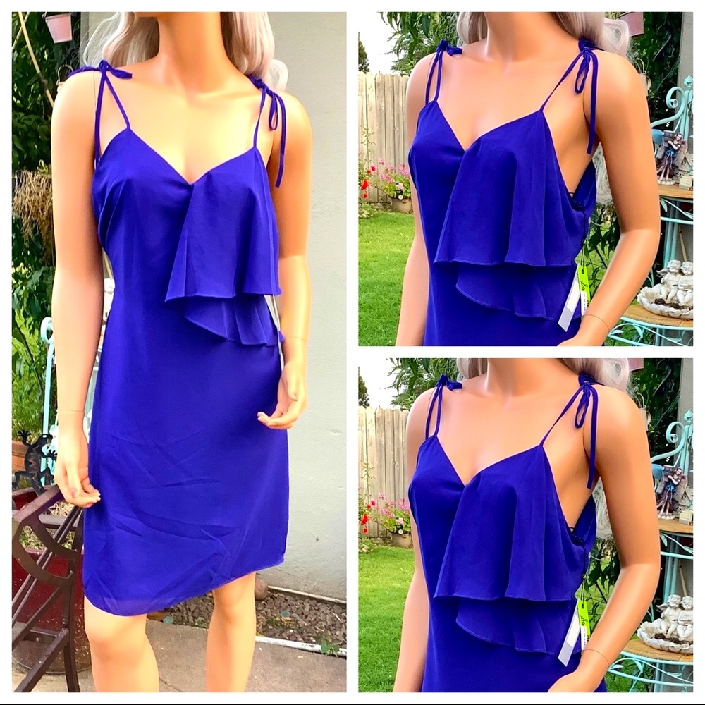 🎉HP🥂NWT Med Cocktail Event Ruffle Sabrina Dress - Picture 11 of 16